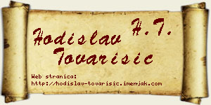 Hodislav Tovarišić vizit kartica